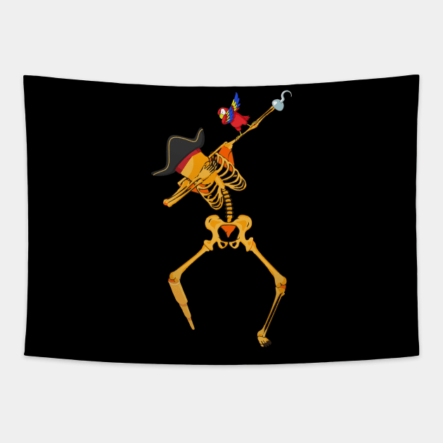 Dabbing Skeleton Pirate Tapestry by PaulAksenov