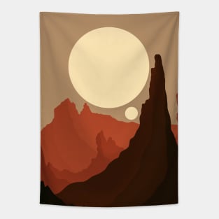 Dark Desert Reds Tapestry