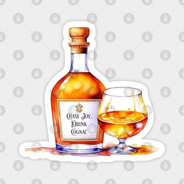 Watercolor Drink Cognac Magnet by HolidayBug