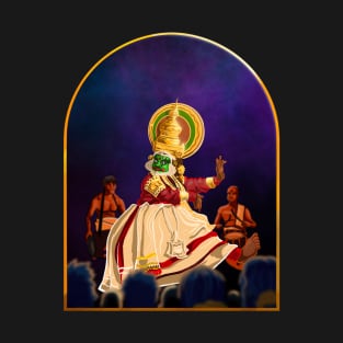 Kathakali Night - Golden Frame T-Shirt