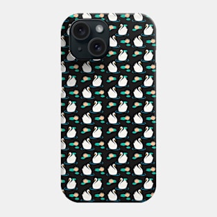 Swans Swimming - Swan Pattern Phone Case