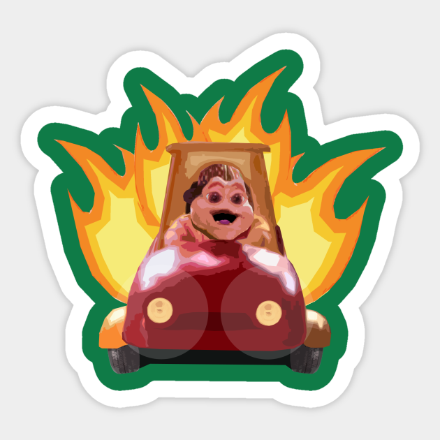 Baby Sinclair In His Car Baby Sinclair Pegatina Teepublic Mx