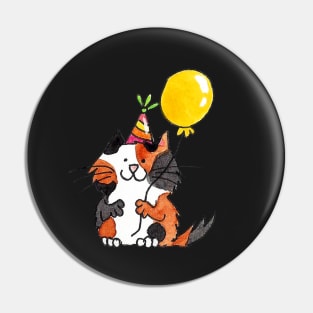 Cute party calico cat Pin