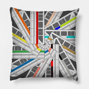 Monorail Color Wheel Pillow