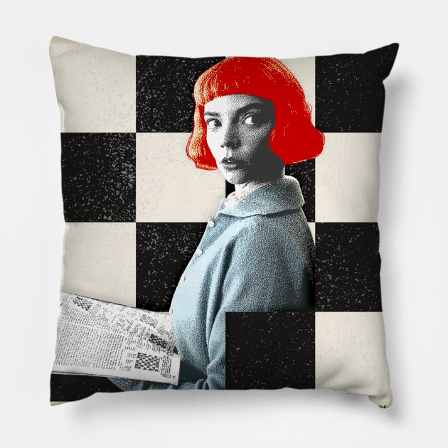 The queen's gambit Pillow by Calm Mind