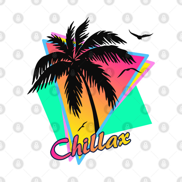 Chillax Palm with Birds by Nerd_art