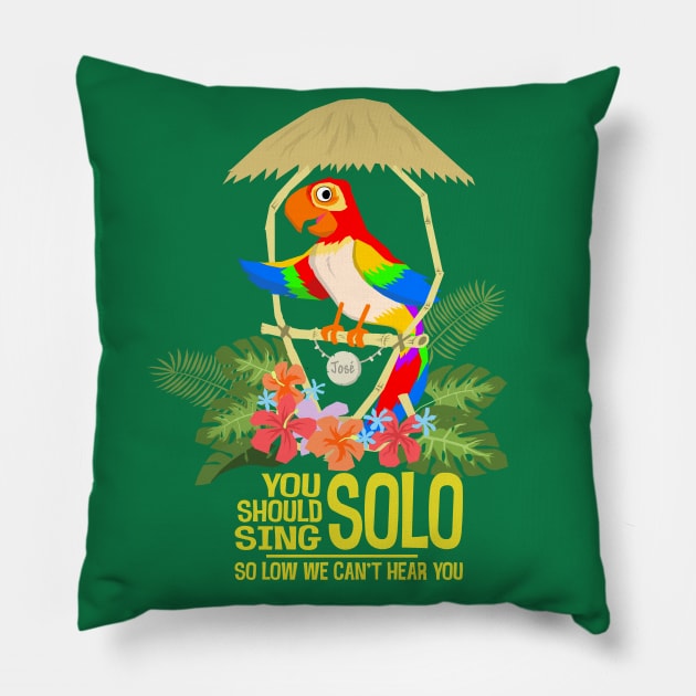 Tiki Room Sing Solo Pillow by Radical Rad