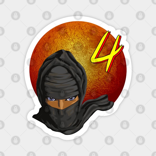 This Ninja Is 4 Birthday Magnet by macdonaldcreativestudios