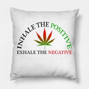 Inhale the POSITIVE (ON WHITE) Pillow