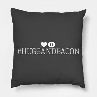 #hugsandbacon - Pig Nose - dark shirts Pillow