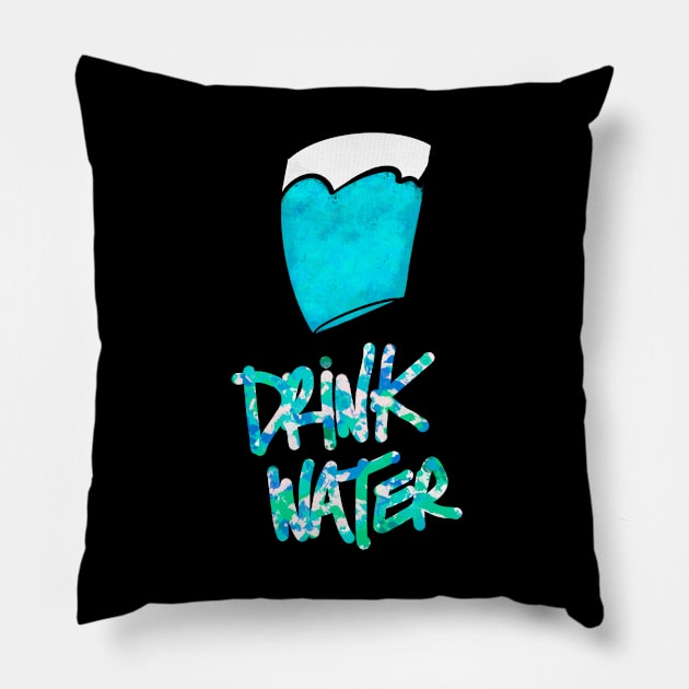 Drink water Pillow by Stephanie Kennedy 