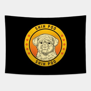 Shih Poo Dog Portrait Tapestry