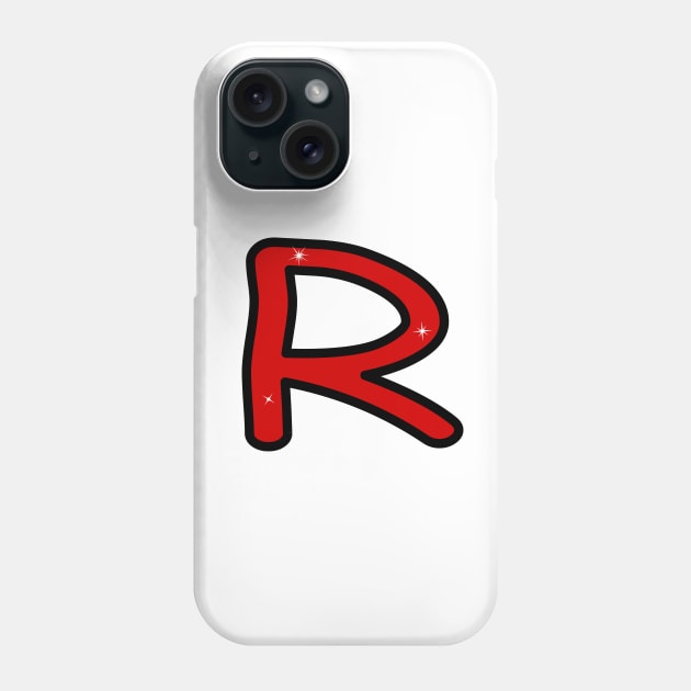 Letter R. Name with letter R. Personalized gift. Abbreviation. Abbreviation. Lettering Phone Case by grafinya