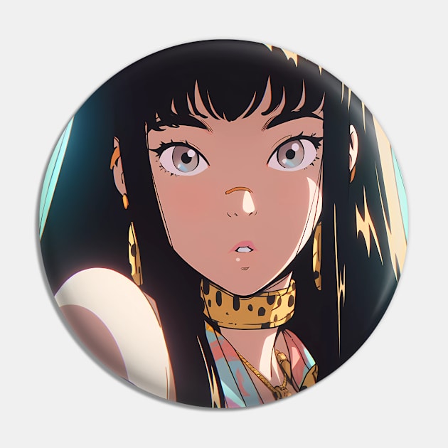 Anime Girl - Alani - Hawaii Style Pin by souloff