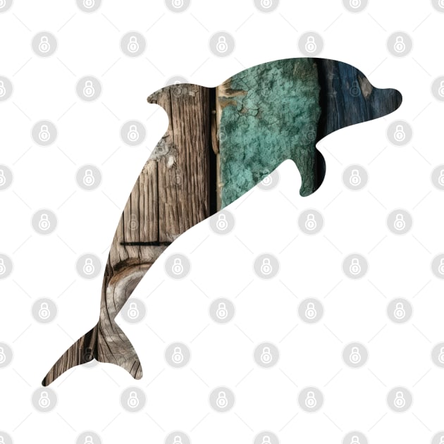 Distressed Wood Dolphin by KayBee Gift Shop