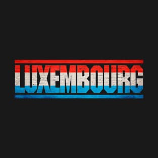 Luxembourg Retro Flag for Men Women Luxembourg National Pride T-Shirt