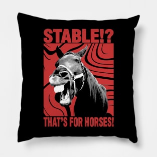 Stable? That's for Horses! Pillow