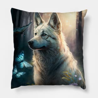 Enchanted Wolfdog Pillow