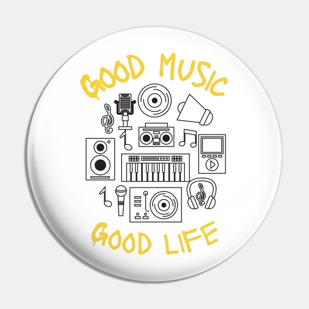 Good Music Good Life Embrace the Rhythm Pin by neverland-gifts