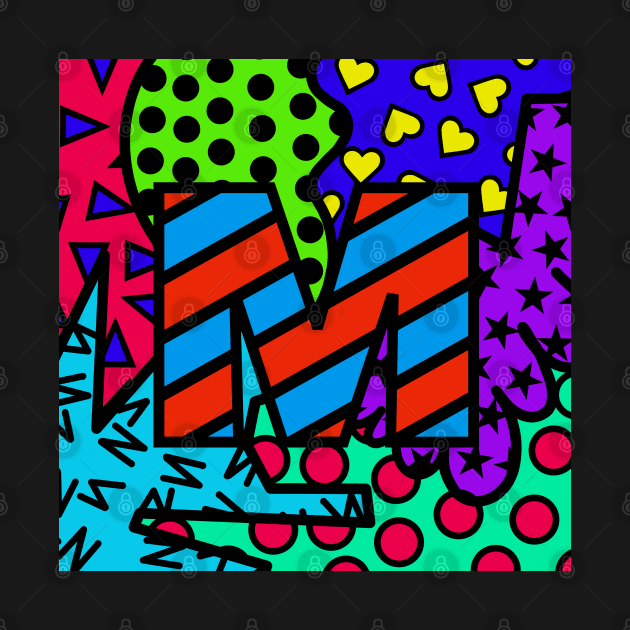 Alphabet Series - Letter M - Bright and Bold Initial Letters by JossSperdutoArt