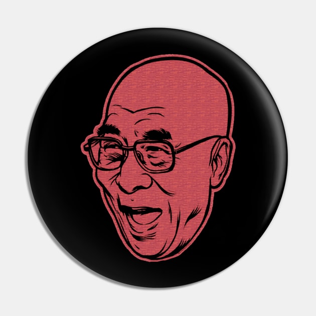 Dalai Lama XIV Laughing Pin by Issho Ni