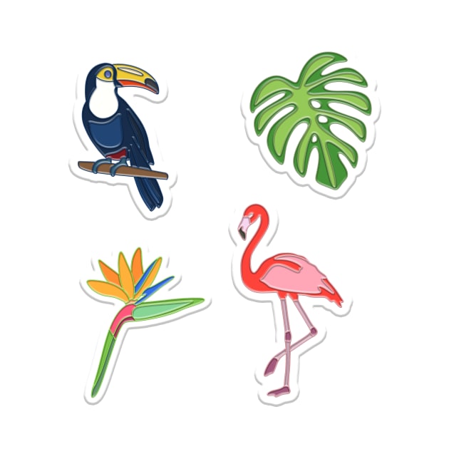 Birds & Plants by Nerdpins