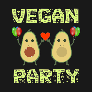 Vegan Avocado Party T-Shirt