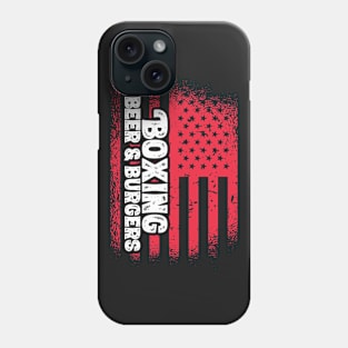 Boxing Beer And Burgers - US Flag product Phone Case