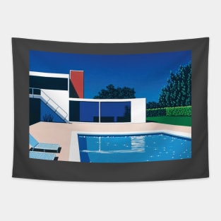 Hiroshi Nagai - Swimming Pool by Hiroshi Nagai Tapestry