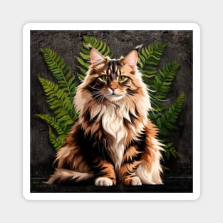 Portrait Of A Maine Coon Cat Magnet