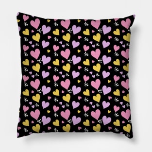 Seamless Pattern design with heart shapes Pillow