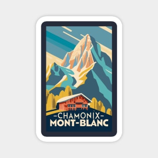 A Vintage Travel Art of Chamonix-Mont-Blanc - France Magnet