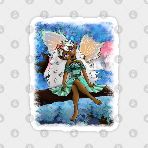 African American Fairy inTree Magnet by treasured-gift