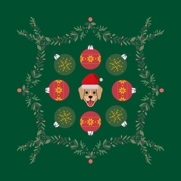 Christmas Dog with Ornaments by Designs_by_KC