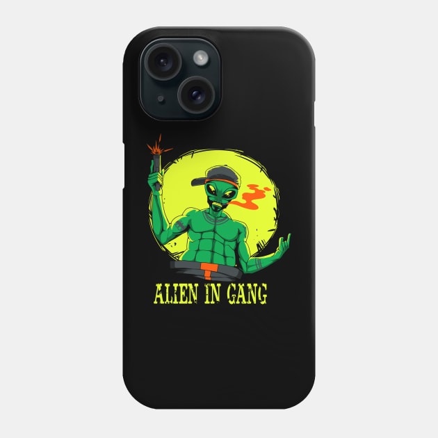 Alien gangster Phone Case by Alien Version