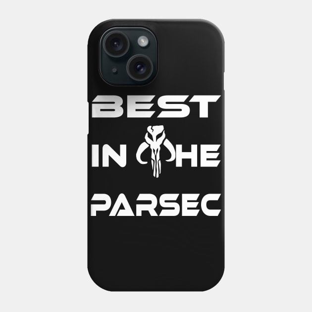 "BEST IN THE PARSEC" WHITE logo Phone Case by TSOL Games