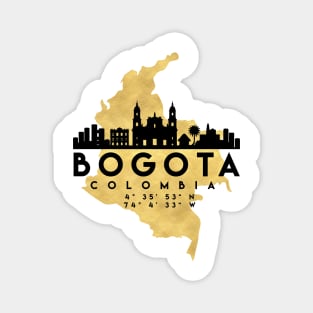 Bogota Colombia Skyline Map Art Magnet