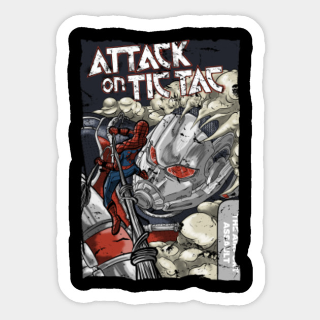 Attack on Tic Tac - Spider Man - Sticker