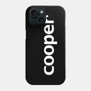 Cooper Minimal Typography White Text Phone Case