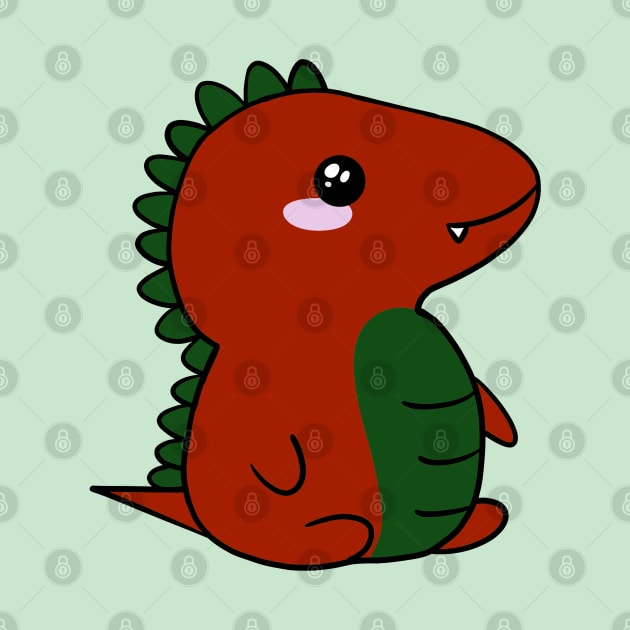 Christmas Themed Baby Dinosaur for Dino Fan by Lobinha