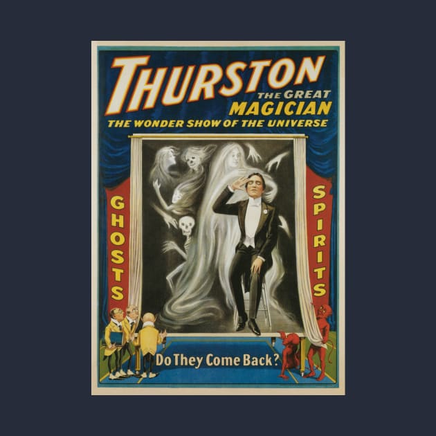 Vintage Magic Poster Art, Thurston, the Great Magician by MasterpieceCafe