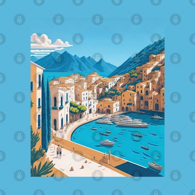 The Amalfi Coast by fleurdesignart