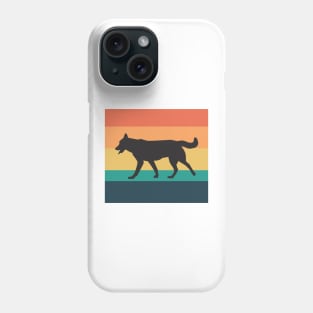 Husky Dog Vintage Sunset Phone Case