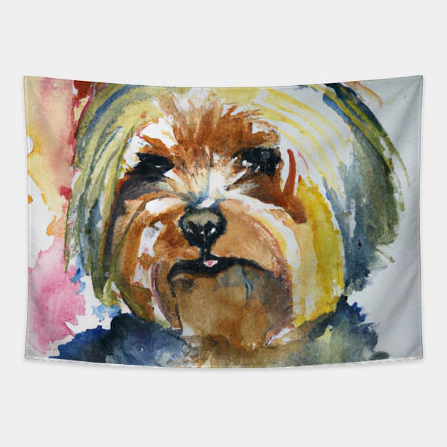 Yorkshire Terrier Watercolor - Gift For Dog Lovers Tapestry by Edd Paint Something