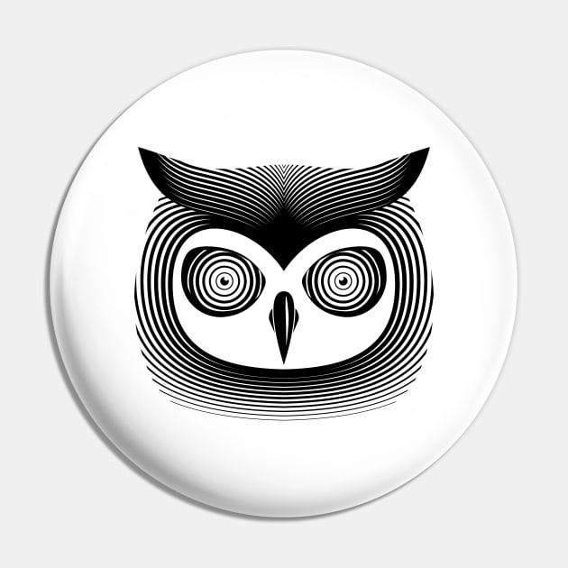 Hypno Owl Pin by AxiomDesign