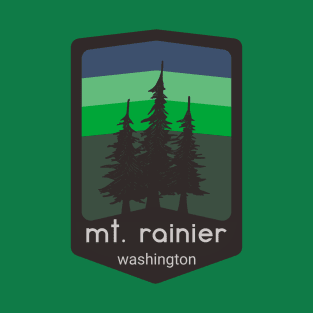 Mt. Rainier, Washington Patch Logo Apparel T-Shirt