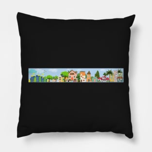 design inspired by an urban town, on the outskirts of the city Pillow