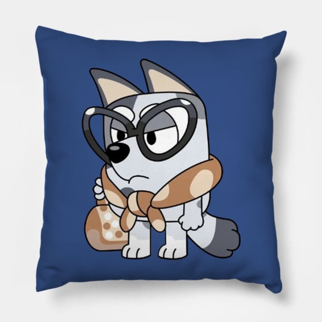Muffin Bluey Pillow by VILLAPODCAST