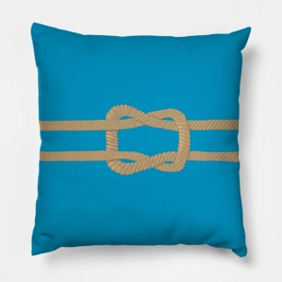 Reef knot on rope Pillow