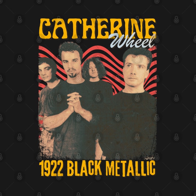 Catherine Wheel Vintage 1992 // 1922 Black Metallic Original Fan Design Artwork by A Design for Life